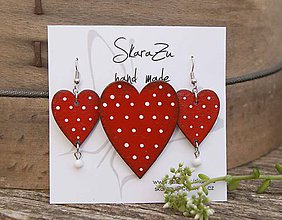 Sady šperkov - Heart dots Red // set - 10810656_