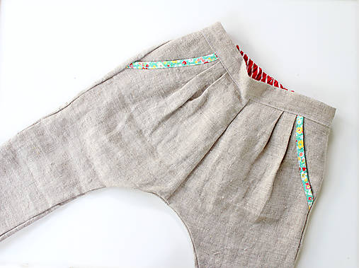 Detské oblečenie - dlhé nohavice "Trendsetter" Ľanové - 10808546_