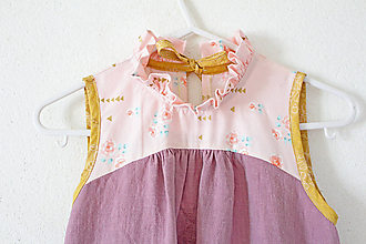 Detské oblečenie - detské Viktoriánske šaty dlhočizné, bez rukávu (" Ľanové / Bavlnené ") - 10808557_