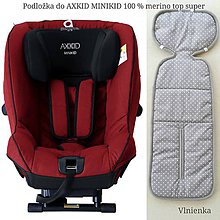 Detský textil - RUNO SHOP Podložka do autosedačky AXKID MINIKID 0-25  kg 100% MERINO proti poteniu a prehriatiu a prechladnutiu Bodka  - 10813061_
