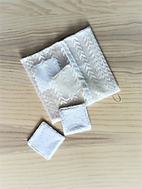 Úžitkový textil - Súprava kozmetických tampónov so sieťkou na pranie (4 x bambus / bavlna froté) - 10812570_