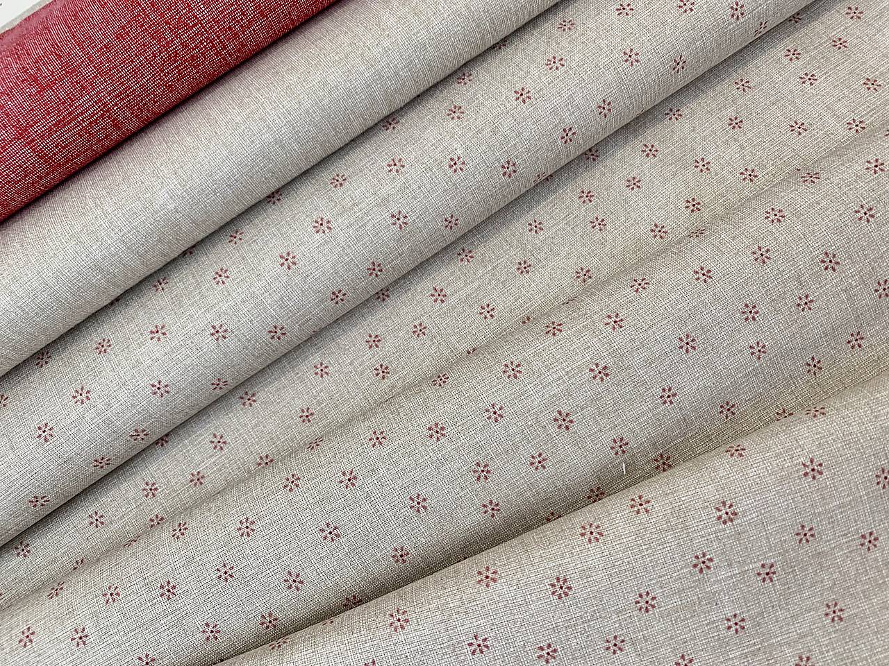 Bavlnene latky kvetinky na režnej bavlne