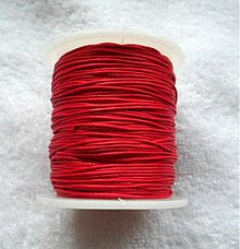 Galantéria - Bavlnená voskovaná šnúrka 0,8mm-80m (červená) - 10816179_