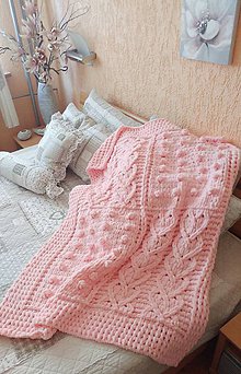 Detský textil - Jemnučká a ľahká detská deka z priadze alize puffy - 10816396_