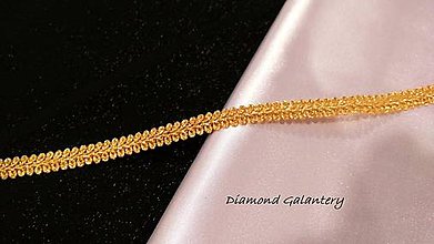 Galantéria - Ozdobná lemovka 10 mm - zlatá II - 10817855_