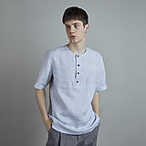 Pánske oblečenie - ľanová košeľa FIN - zľava - 10818926_