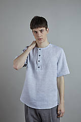 Pánske oblečenie - ľanová košeľa FIN - zľava - 10818929_