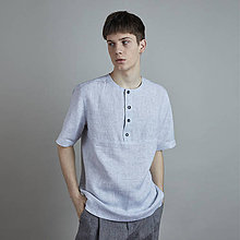 Pánske oblečenie - ľanová košeľa FIN - zľava - 10818926_