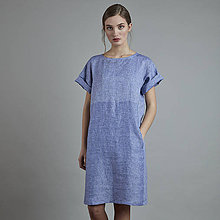 Šaty - ľanové šaty MAYA - zľava - 10818935_