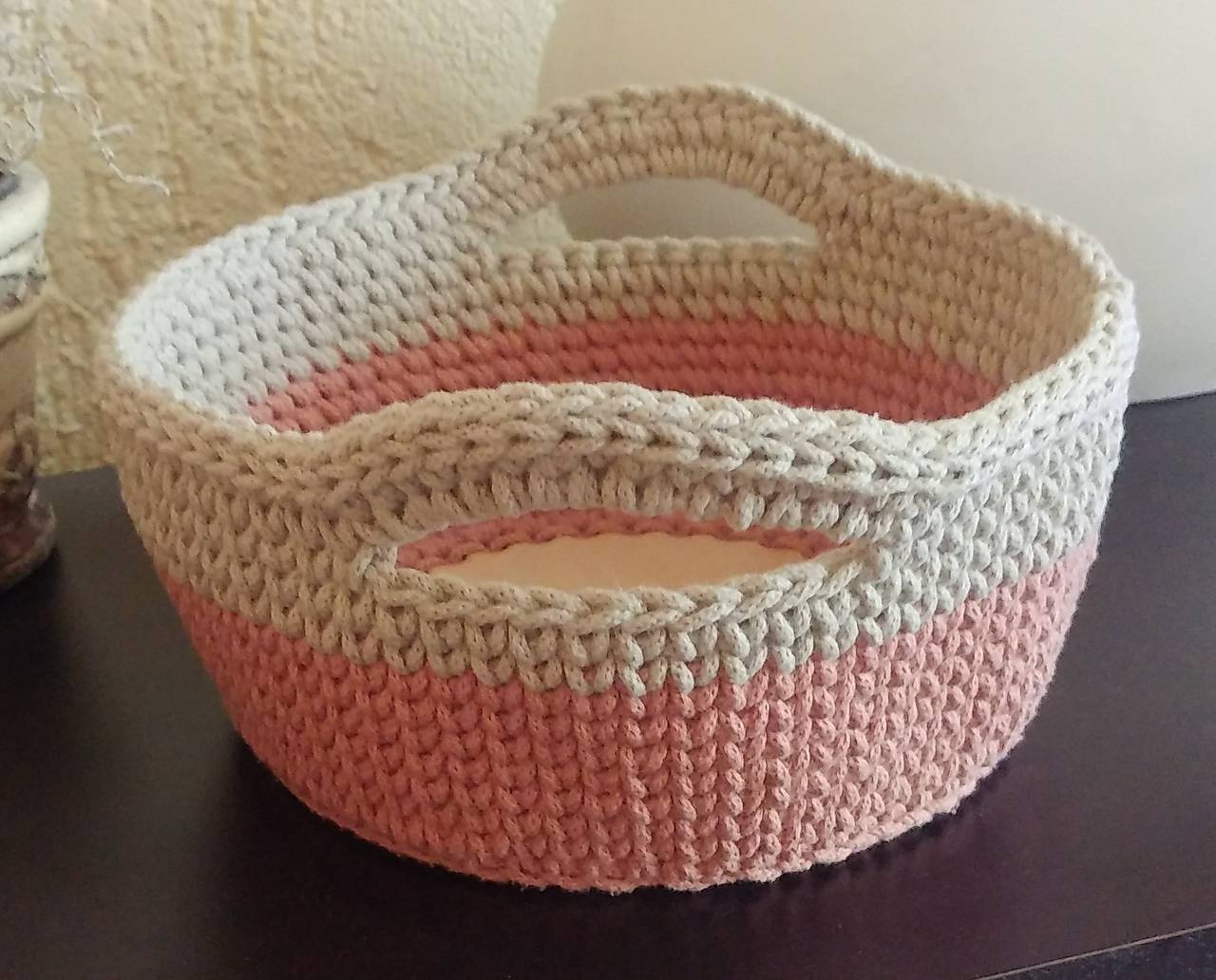 Handmade háčkovaný košík