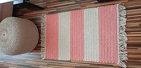 Úžitkový textil - Handmade koberček z kvalitných šnúr - 10821099_