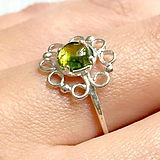 Prstene - Simple Peridot Silver Ring AG925 / Jemný strieborný prsteň s olivínom /A0075 - 10822384_