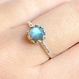 Prstene - Silver Labradorite AG925 Ring / Jemný strieborný prsteň s modrým labradoritom /A0041 - 10822588_