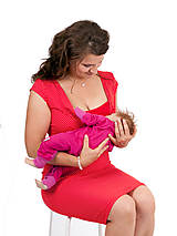 Oblečenie na dojčenie - 3v1 dojčiace púzdrové šaty RŮZNÉ VZORKY - 10822966_