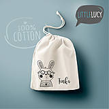 Detské tašky - Vrecko LiLu - zajačik s okuliarmi - 10824006_