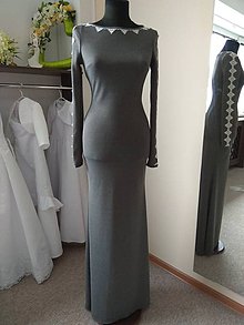 Šaty - Elegantné sivé - 10824689_