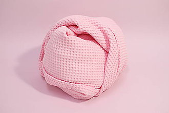 Detský textil - Vaflová prikrývka - Ružová - 10828250_
