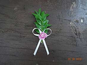 Svadobné pierka - Krušpánové pierko č.7 ružový kvet - 10829063_
