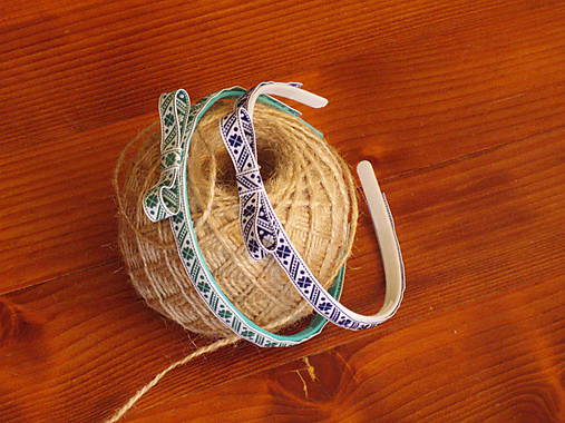 Ozdoby do vlasov - Folklórne čelenky s ornamentom - viac farieb - 10828071_