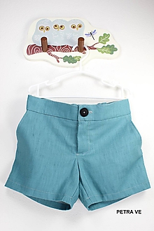 Detské oblečenie - Detské ľanové nohavice, krátke - 10832326_