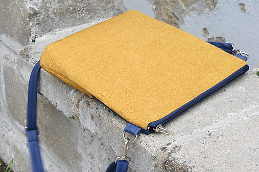modrotlačová kabelka Dara žltá AM 2