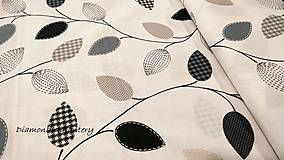 Textil - Bavlnená látka - Listy - cena za 10 cm - 10839600_