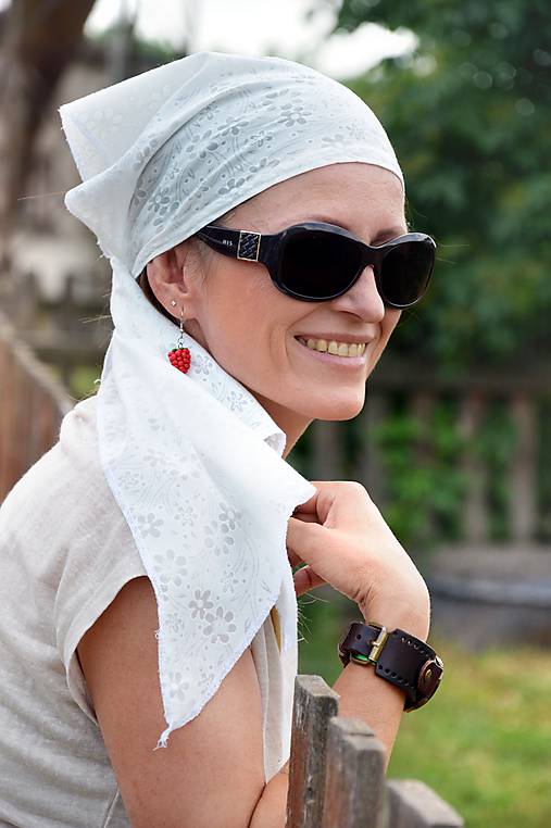 Čiapky, čelenky, klobúky - Ultratenká šatka do horúčav  - 10840504_