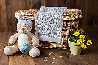 Detský textil - Detská deka na leto, "Miss", OEKO-TEX® - šedá - 10841725_
