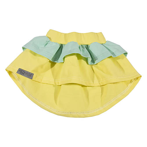 Detské oblečenie - Sukňa - pastel summer lemon mint - 10844751_