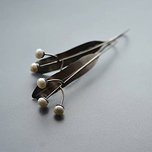 Náušnice - Náušnice lipový kvet s perlami - 10843722_