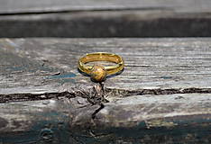 Prstene - Pozlátený strieborný prsteň Jaspis - 10843631_