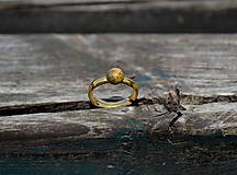 Prstene - Pozlátený strieborný prsteň Jaspis - 10843651_
