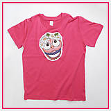  - Detské bavlnené tričko - OčiPuči sovička Margarétka v ružovom - 10845888_