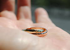Prstene - Prstienok spletený so srdiečkom - 10848148_