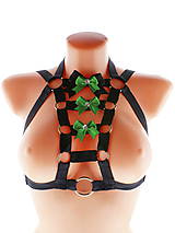 Spodná bielizeň - čierný postroj bielizeň pastel gothic postroj na telo body harness lingerie a8 (Bordová) - 10847239_