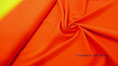 Textil - Gabardén - neónovo žltý - cena za 10 cm (Oranžová) - 10849114_