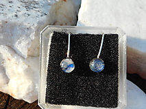 Náušnice - earrings little with moonstones-in silver - 10848774_