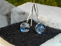 earrings little with moonstones-in silver