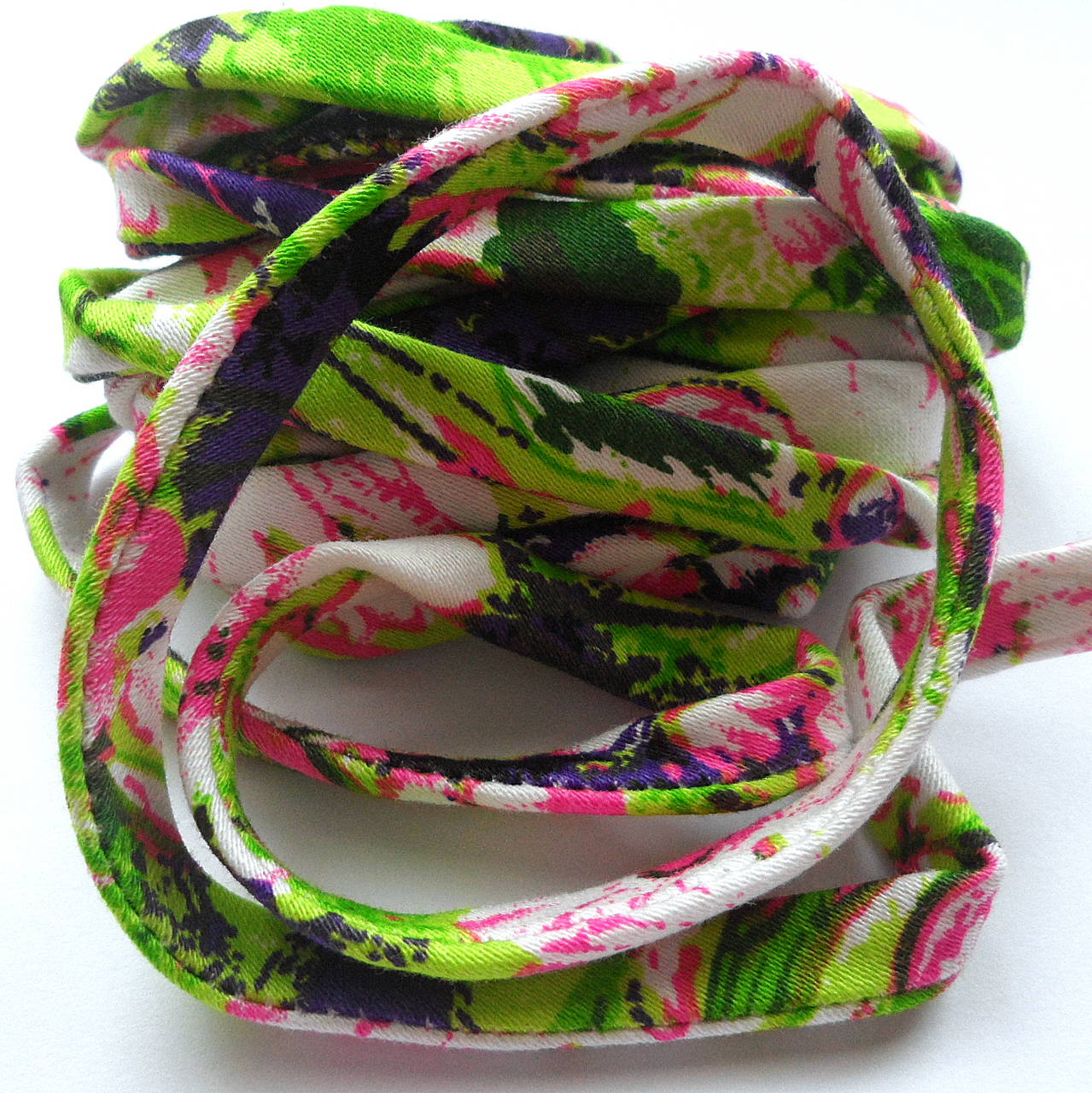 Textilný remienok-1m (č.1-zelená/ružová)