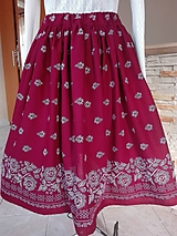 Detské oblečenie - Dievčenská folklórna suknička (Bordová) - 10851036_