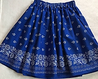 Detské oblečenie - Dievčenská folklórna suknička (Modrá) - 10851039_