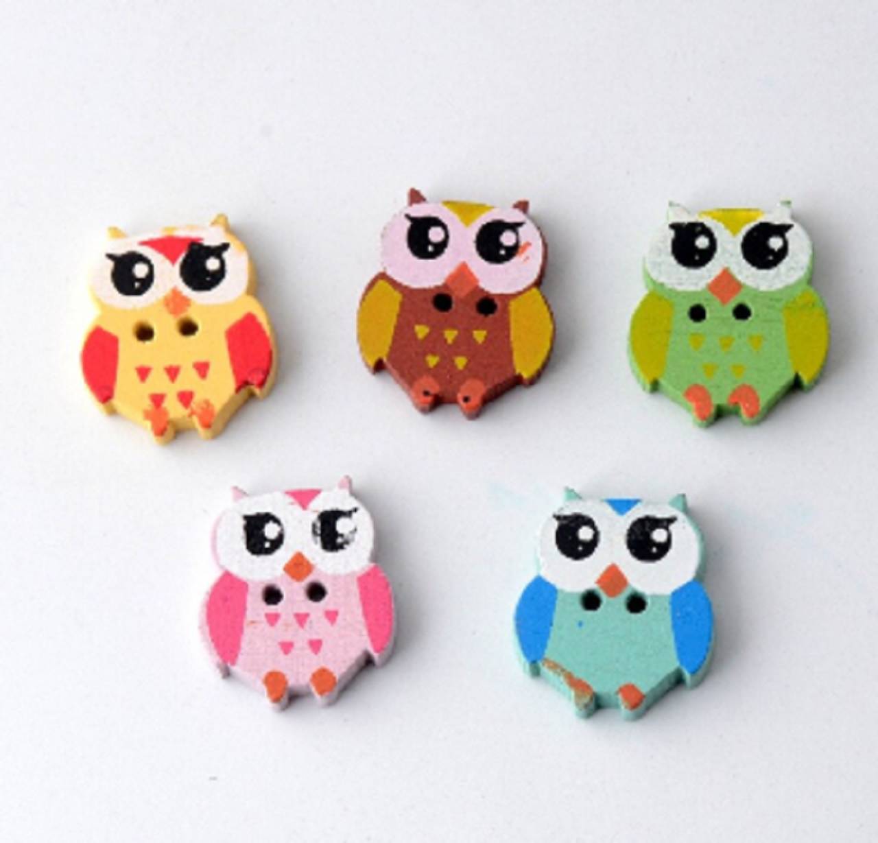 G104 Gombík drevený sovička 2,2 x 1,8 cm