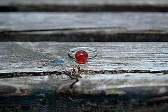 Prstene - Strieborný prsteň Granát Hessonit - 10851882_