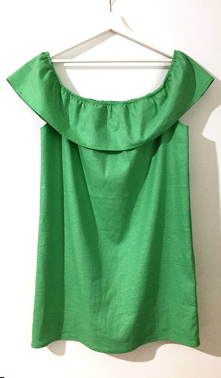 Zelené ľanové šaty