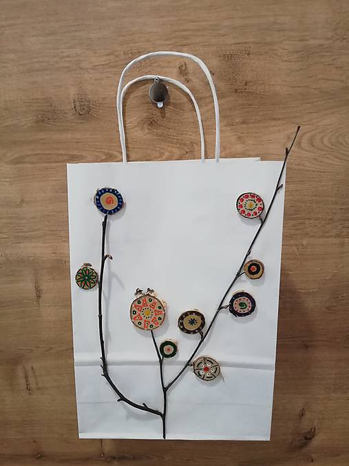 Papiernictvo - Papierová mandala taštička_biela - 10854679_