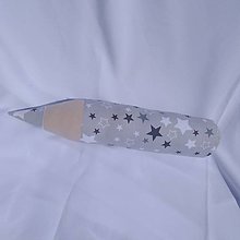 Detský textil - vankúš ceruzka (Šedá s hviezdami) - 10855641_