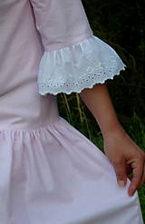 Šaty - Šatky Ružový pásik + madeira - 10856368_