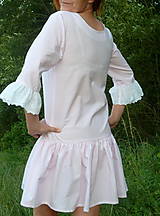 Šaty - Šatky Ružový pásik + madeira - 10856370_