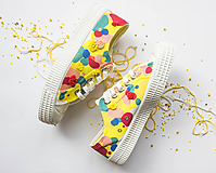 Ponožky, pančuchy, obuv - Rainbow (Rainbow maľovanie + korálky/Novesta Star Master) - 10857906_