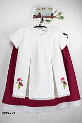 Detské oblečenie - Detské ľanové šaty alebo tunika, skladané, zapínanie na zips - 10860123_